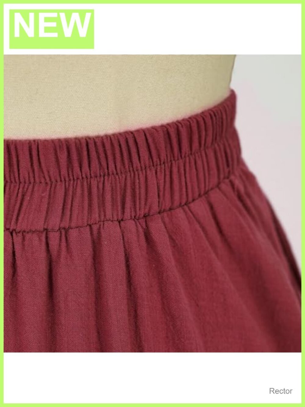 Cotton Linen Renaissance High-Low Drawstring Ruffle Maxi Skirt - Picture 6 of 6